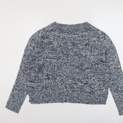 H&M Womens Blue Round Neck Acrylic Pullover Jumper Size S