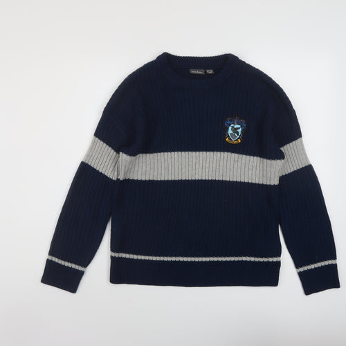 Harry Potter Womens Blue Crew Neck Acrylic Pullover Jumper Size 10 - Harry Potter Ravenclaw