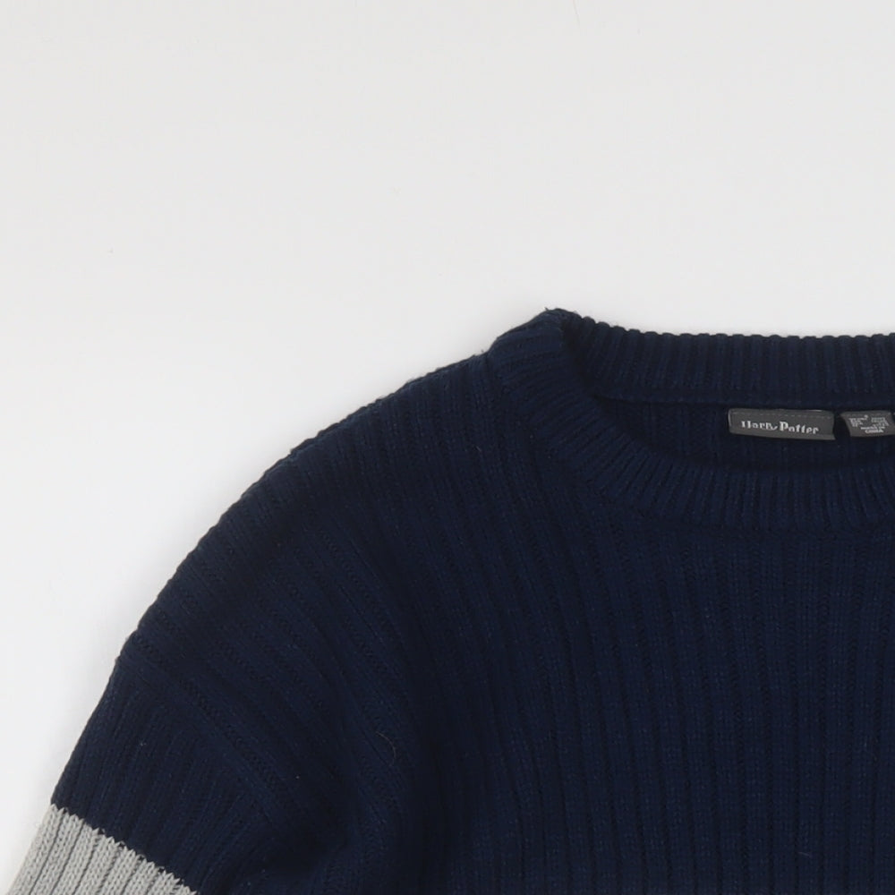 Harry Potter Womens Blue Crew Neck Acrylic Pullover Jumper Size 10 - Harry Potter Ravenclaw
