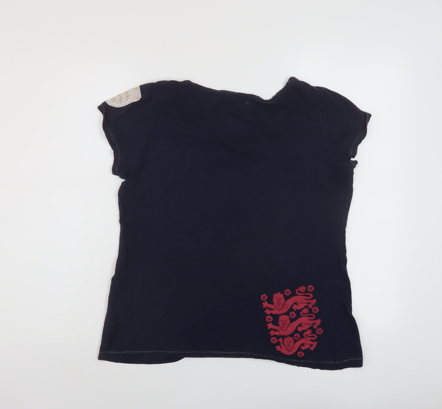 NEXT Womens Blue Cotton Basic T-Shirt Size 16 Round Neck - England