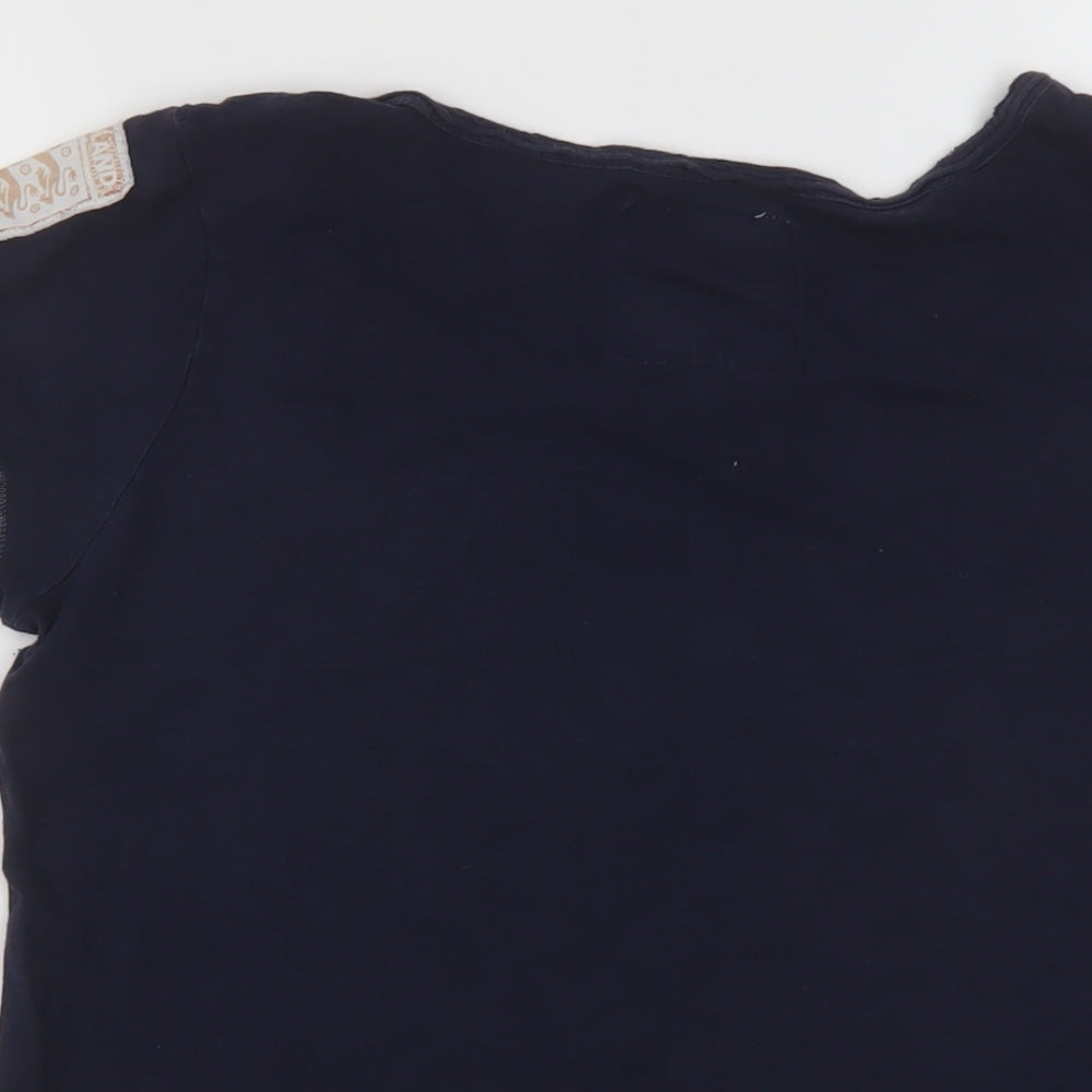 NEXT Womens Blue Cotton Basic T-Shirt Size 16 Round Neck - England