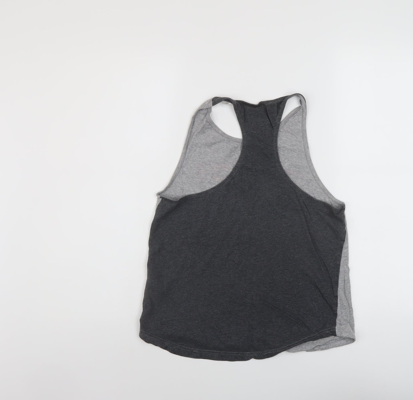 adidas Womens Grey Cotton Basic Polo Size S Round Neck Pullover