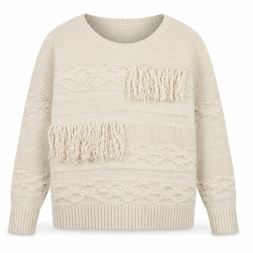INC International Concepts Womens Ivory Round Neck Acrylic Pullover Jumper Size M