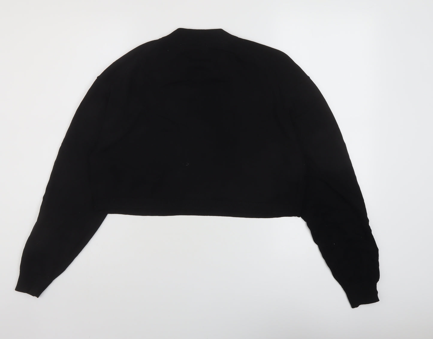 Zara Womens Black Mock Neck Viscose Pullover Jumper Size M