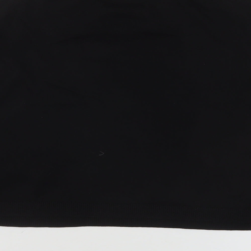Zara Womens Black Mock Neck Viscose Pullover Jumper Size M