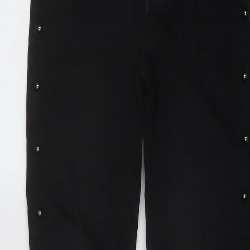 Zara Womens Black Cotton Skinny Jeans Size 6 L27 in Regular Button