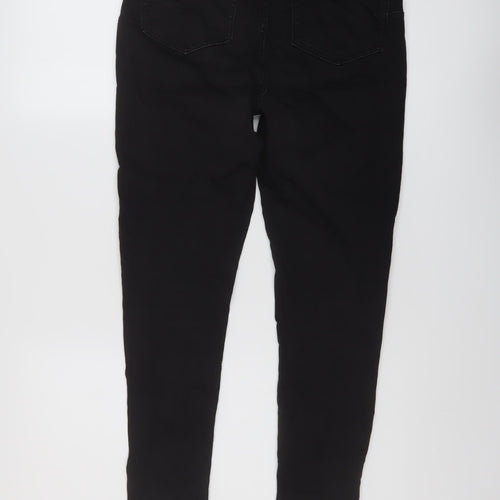 Nutmeg Womens Black Cotton Skinny Jeans Size 10 L26 in Regular Button