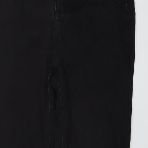 Nutmeg Womens Black Cotton Skinny Jeans Size 10 L26 in Regular Button