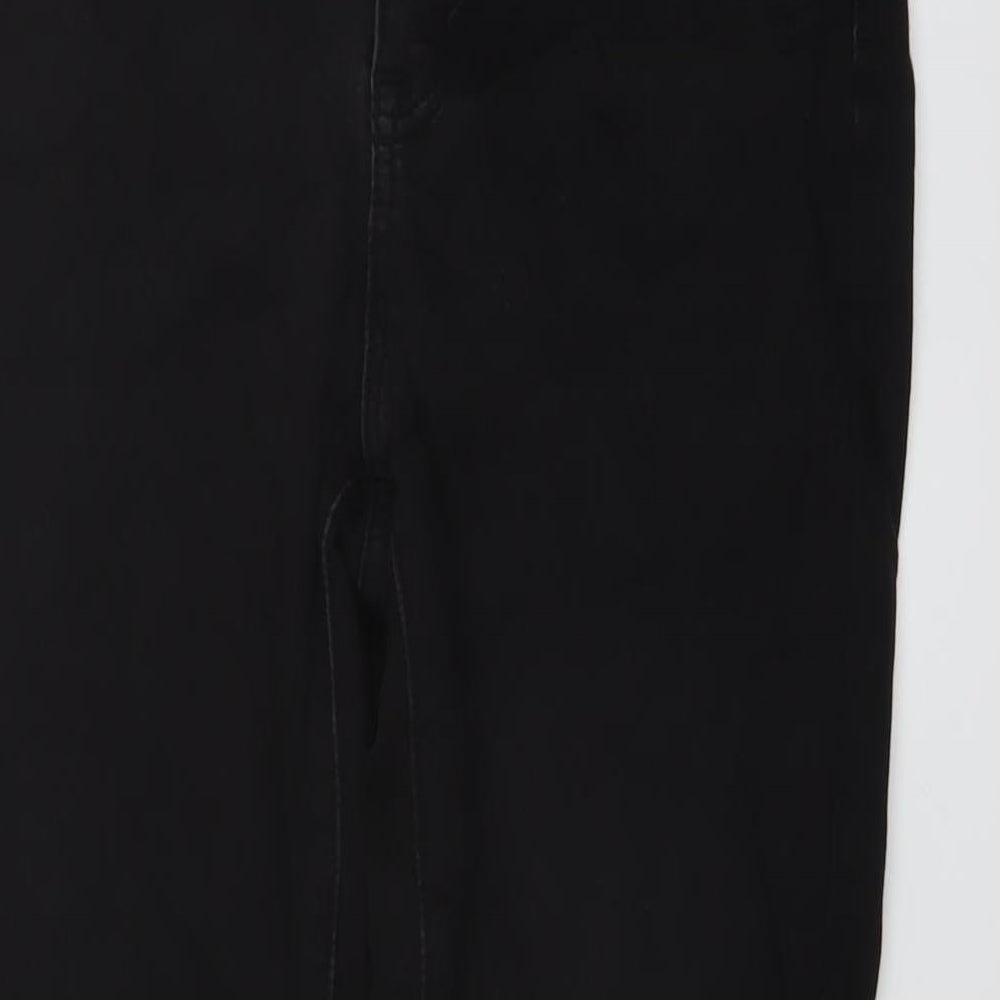 Nutmeg Womens Black Cotton Skinny Jeans Size 10 L26 in Regular Button