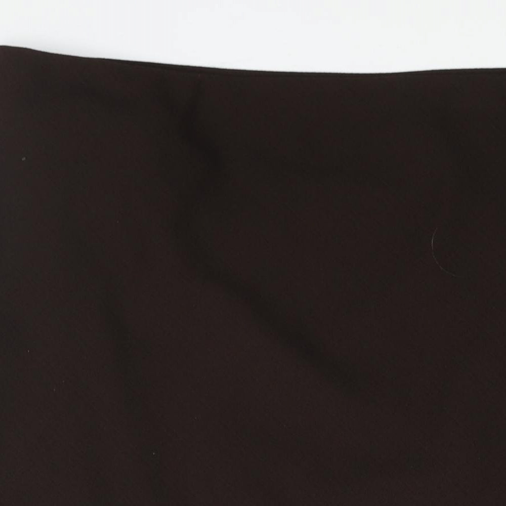 Marks and Spencer Womens Brown Polyester A-Line Skirt Size 22