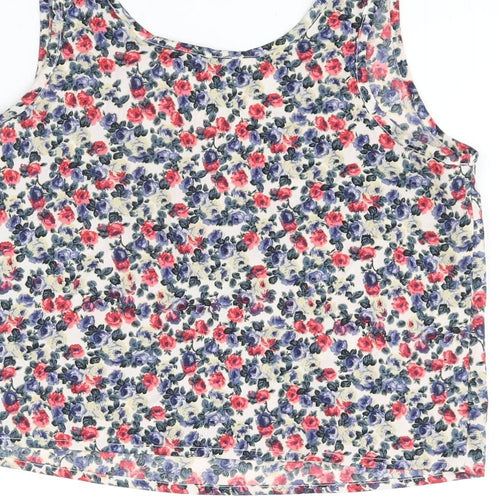 New Look Womens Multicoloured Floral Polyester Camisole Blouse Size 10 Scoop Neck