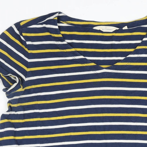 Seasalt Womens Blue Striped Cotton A-Line Size 12 Round Neck Pullover