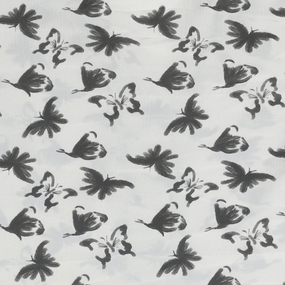 Anthology Womens Green Geometric Polyester Basic Button-Up Size 18 Collared - Butterfly Print