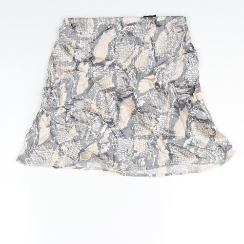 H&M Womens Multicoloured Animal Print Viscose A-Line Skirt Size S - Snake Print