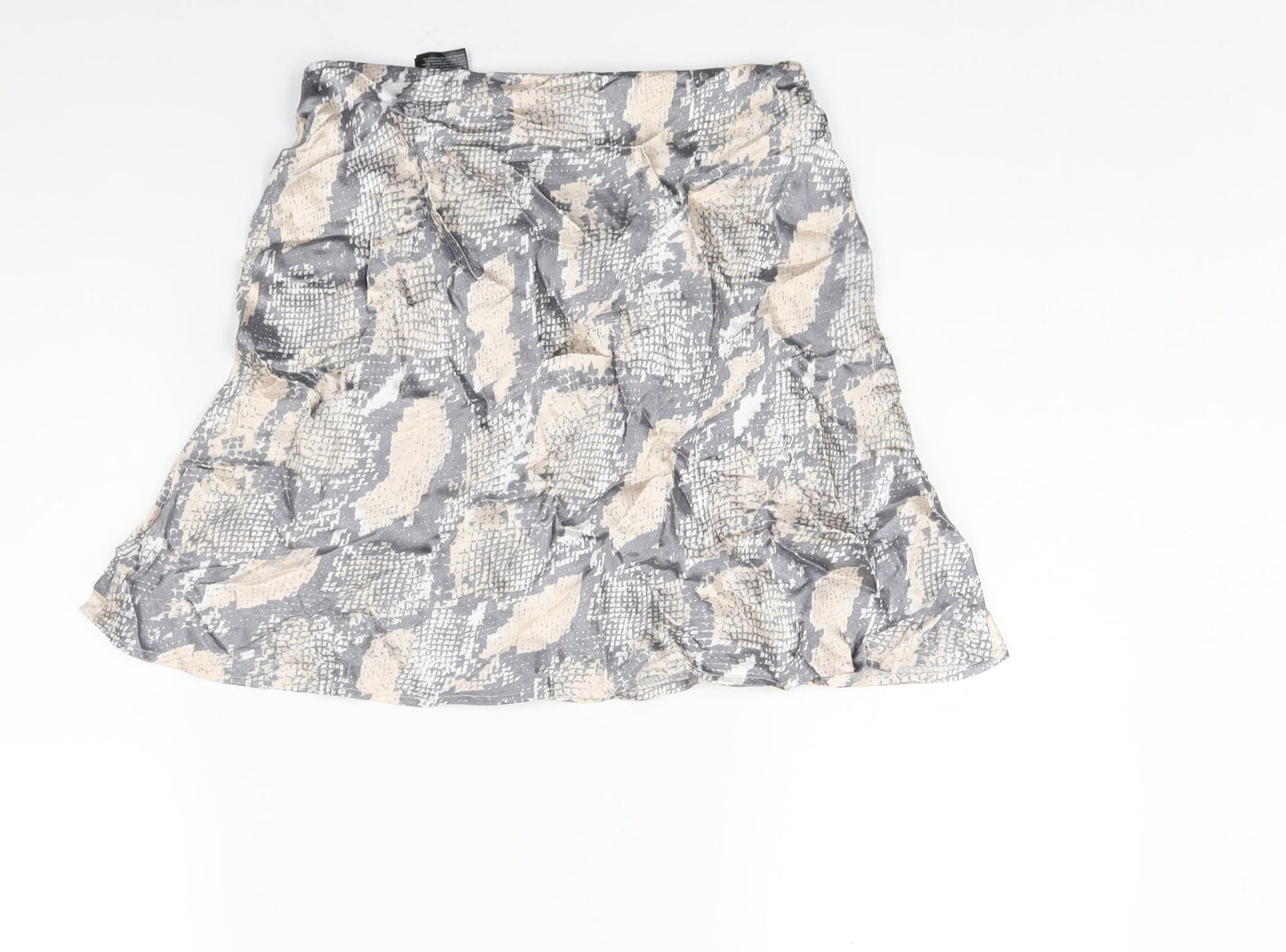 H&M Womens Multicoloured Animal Print Viscose A-Line Skirt Size S - Snake Print