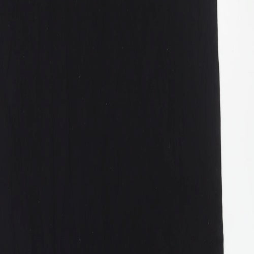 Marks and Spencer Womens Black Viscose Maxi Size 10 V-Neck Pullover