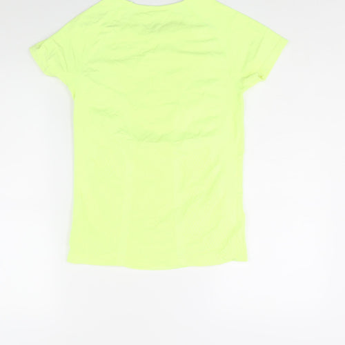 Industry Womens Yellow Nylon Basic T-Shirt Size M Round Neck Pullover