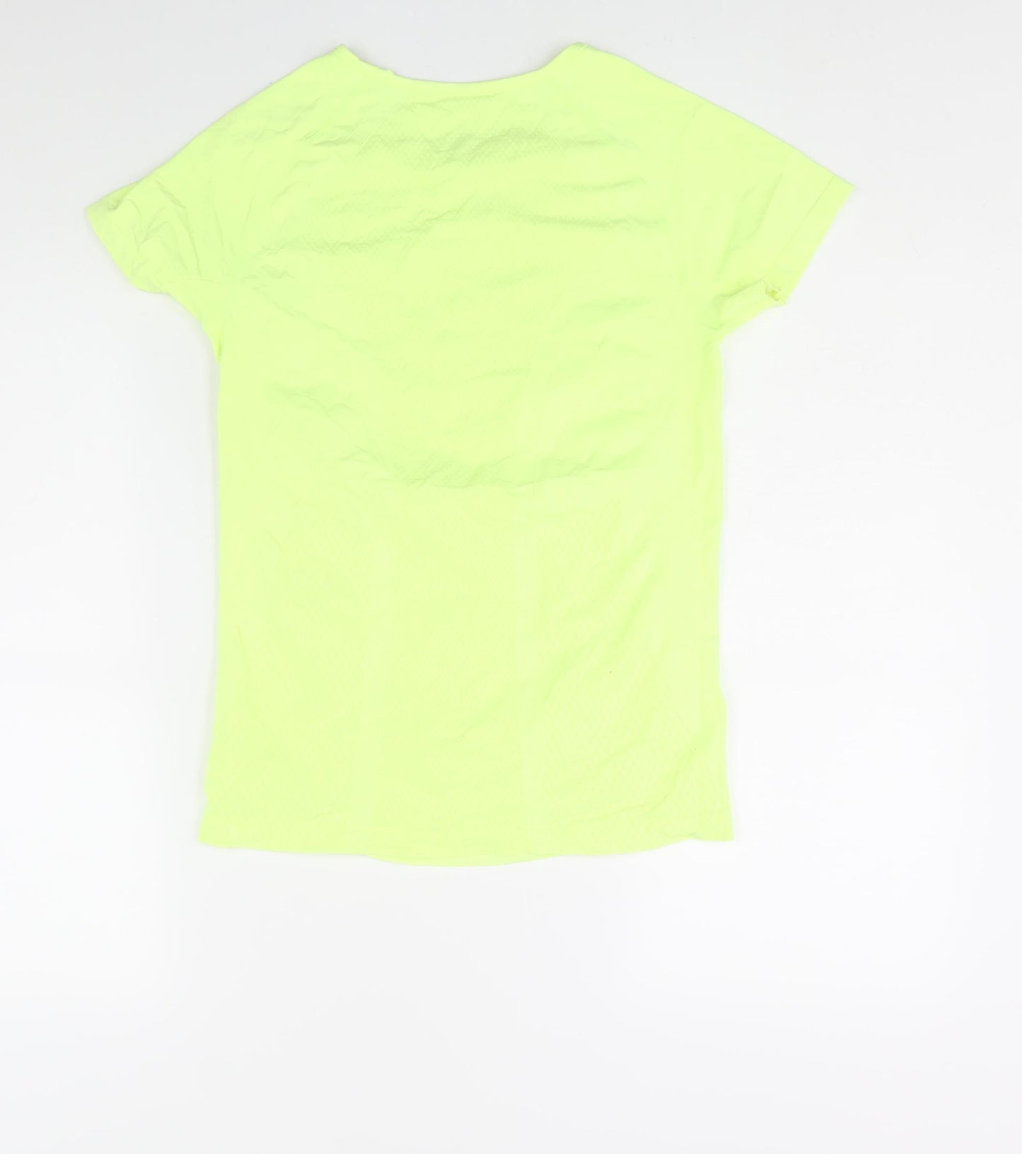 Industry Womens Yellow Nylon Basic T-Shirt Size M Round Neck Pullover