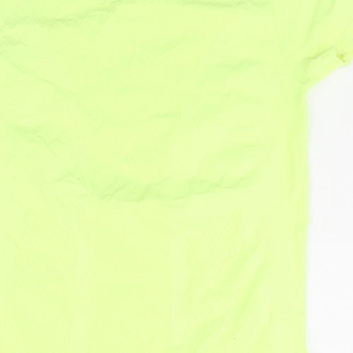 Industry Womens Yellow Nylon Basic T-Shirt Size M Round Neck Pullover
