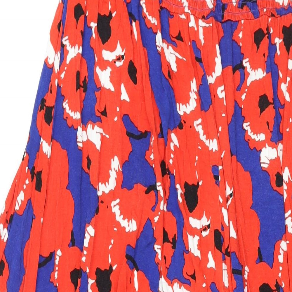 South Womens Multicoloured Geometric Viscose Maxi Size 20 Square Neck Pullover - Frill