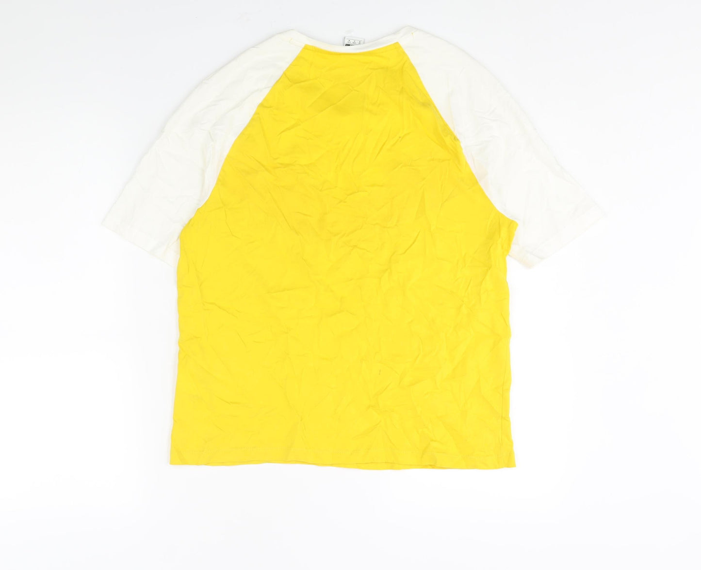 PUMA Mens Multicoloured Colourblock Cotton T-Shirt Size M Round Neck - Logo