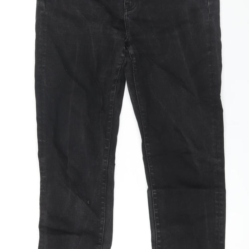Uniqlo Womens Black Cotton Straight Jeans Size 30 in L27 in Regular Zip