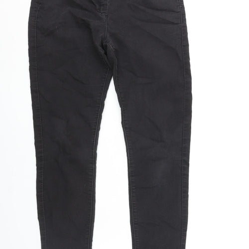 Marks and Spencer Womens Black Cotton Skinny Jeans Size 8 L27 in Regular Zip