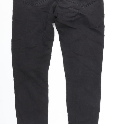 Marks and Spencer Womens Black Cotton Skinny Jeans Size 8 L27 in Regular Zip