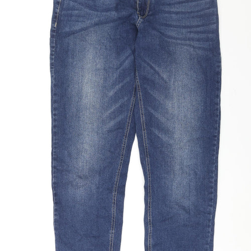 Avenue Mens Blue Cotton Straight Jeans Size 32 in L33 in Slim Zip