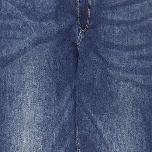 Avenue Mens Blue Cotton Straight Jeans Size 32 in L33 in Slim Zip