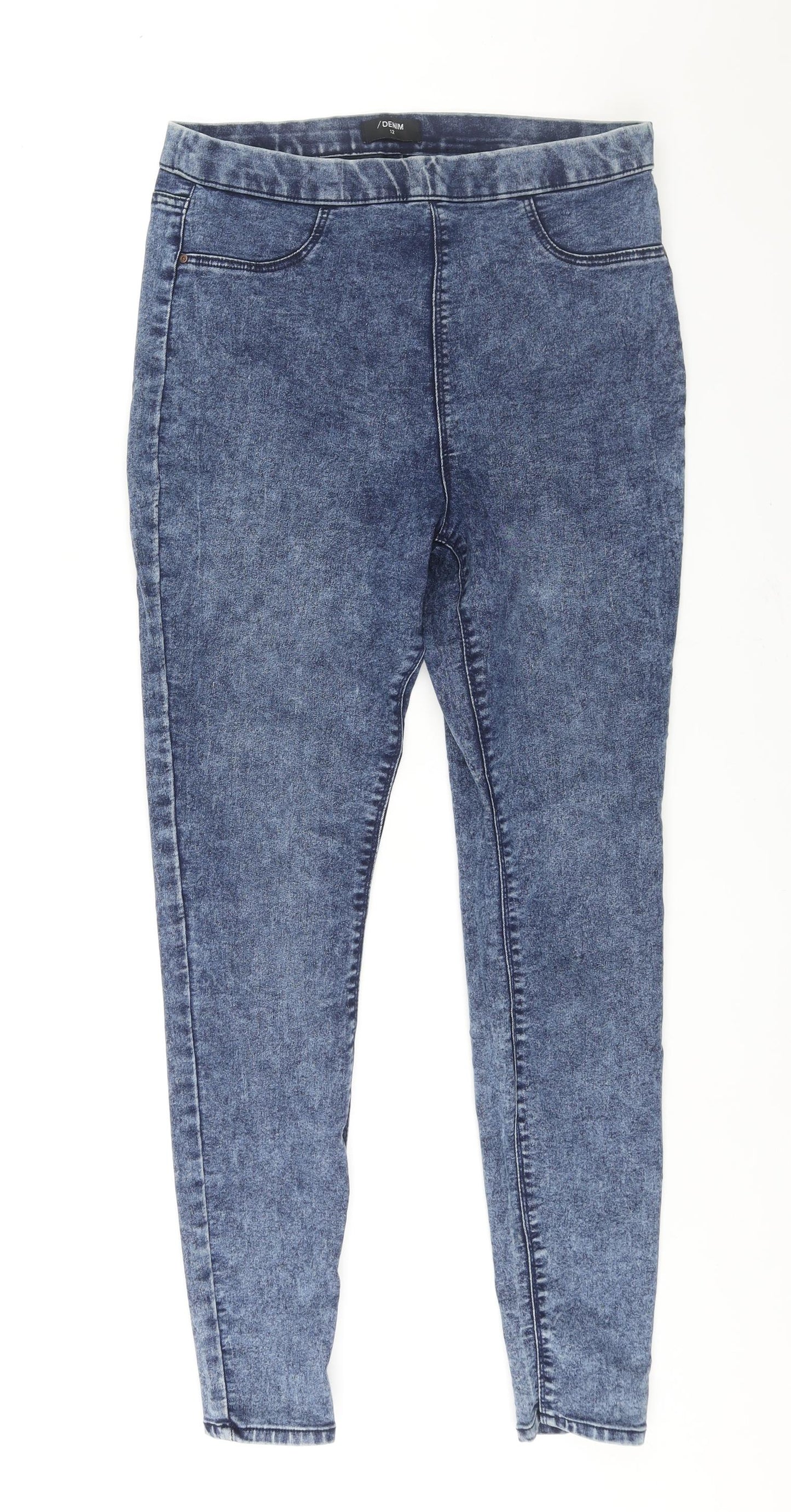 Matalan Womens Blue Cotton Jegging Jeans Size 12 L30 in Regular
