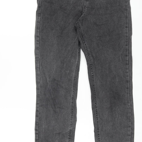 ASOS Womens Grey Cotton Mom Jeans Size 26 in L30 in Regular Zip