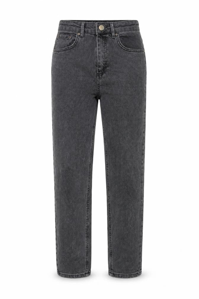 ASOS Womens Grey Cotton Mom Jeans Size 26 in L30 in Regular Zip