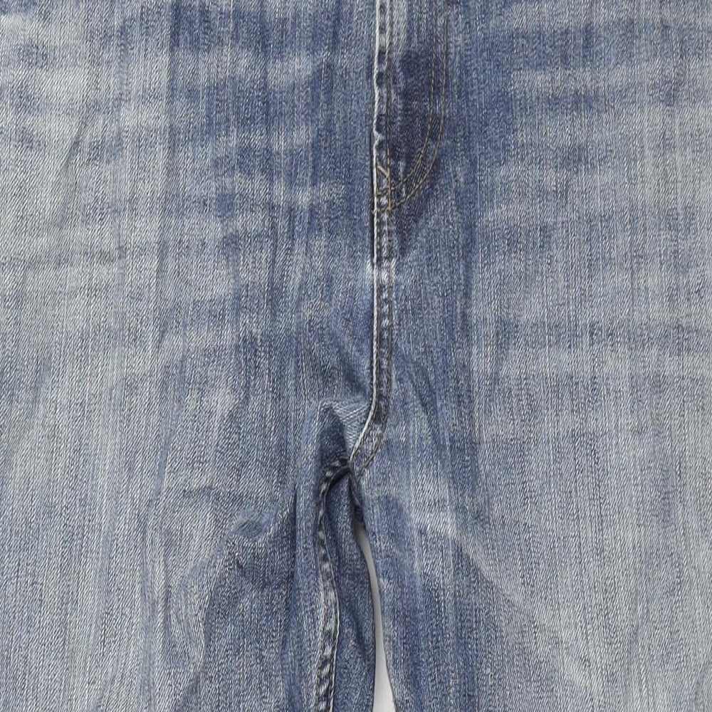 TU Mens Blue Cotton Straight Jeans Size 44 in L32 in Regular Zip