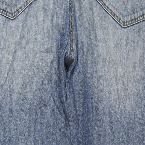 TU Mens Blue Cotton Straight Jeans Size 44 in L32 in Regular Zip