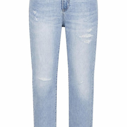 Gap Boys Blue Cotton Straight Jeans Size 12 Years L27 in Regular Zip - Distressed