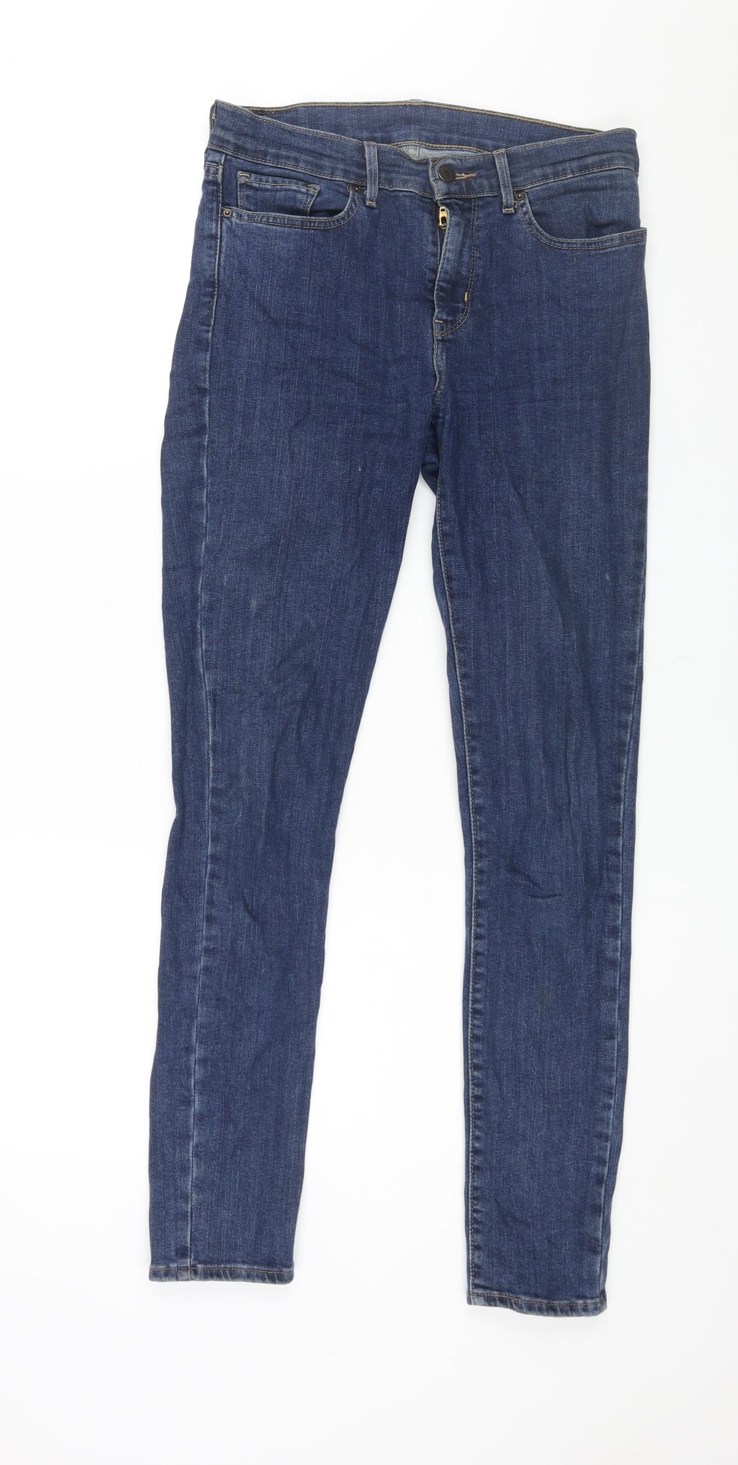 Levi's Womens Blue Cotton Skinny Jeans Size 30 L30 in Regular Zip