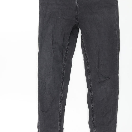 Per Una Womens Grey Cotton Skinny Jeans Size 10 L28 in Regular Zip