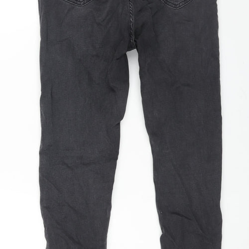 Per Una Womens Grey Cotton Skinny Jeans Size 10 L28 in Regular Zip