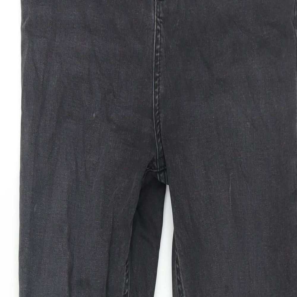 Per Una Womens Grey Cotton Skinny Jeans Size 10 L28 in Regular Zip