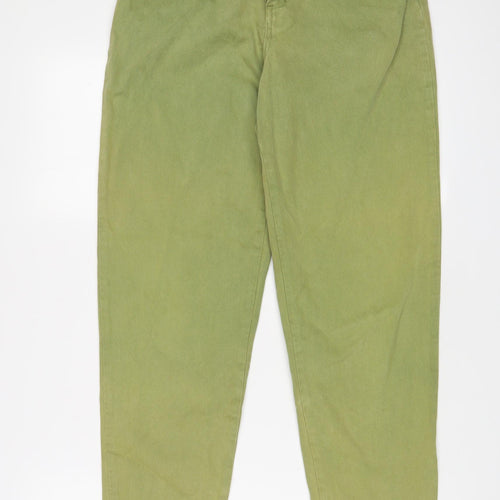 Lizwear Womens Green Cotton Tapered Jeans Size 8 L30 in Regular Zip