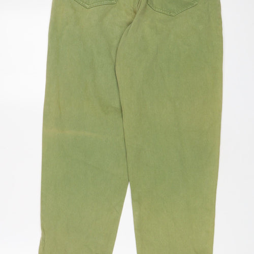 Lizwear Womens Green Cotton Tapered Jeans Size 8 L30 in Regular Zip