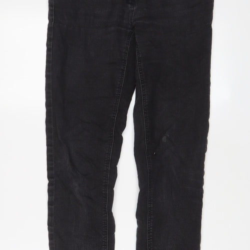 NEXT Womens Black Cotton Skinny Jeans Size 8 L30 in Regular Zip