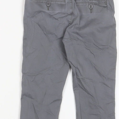 Gap Boys Grey Cotton Cargo Trousers Size 5 Years Regular Zip