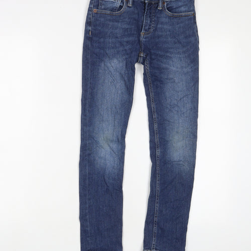 Gap Boys Blue Cotton Skinny Jeans Size 10-11 Years L24 in Regular Zip - Adjustable waist, Pockets