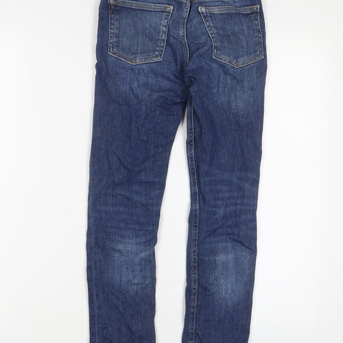 Gap Boys Blue Cotton Skinny Jeans Size 10-11 Years L24 in Regular Zip - Adjustable waist, Pockets
