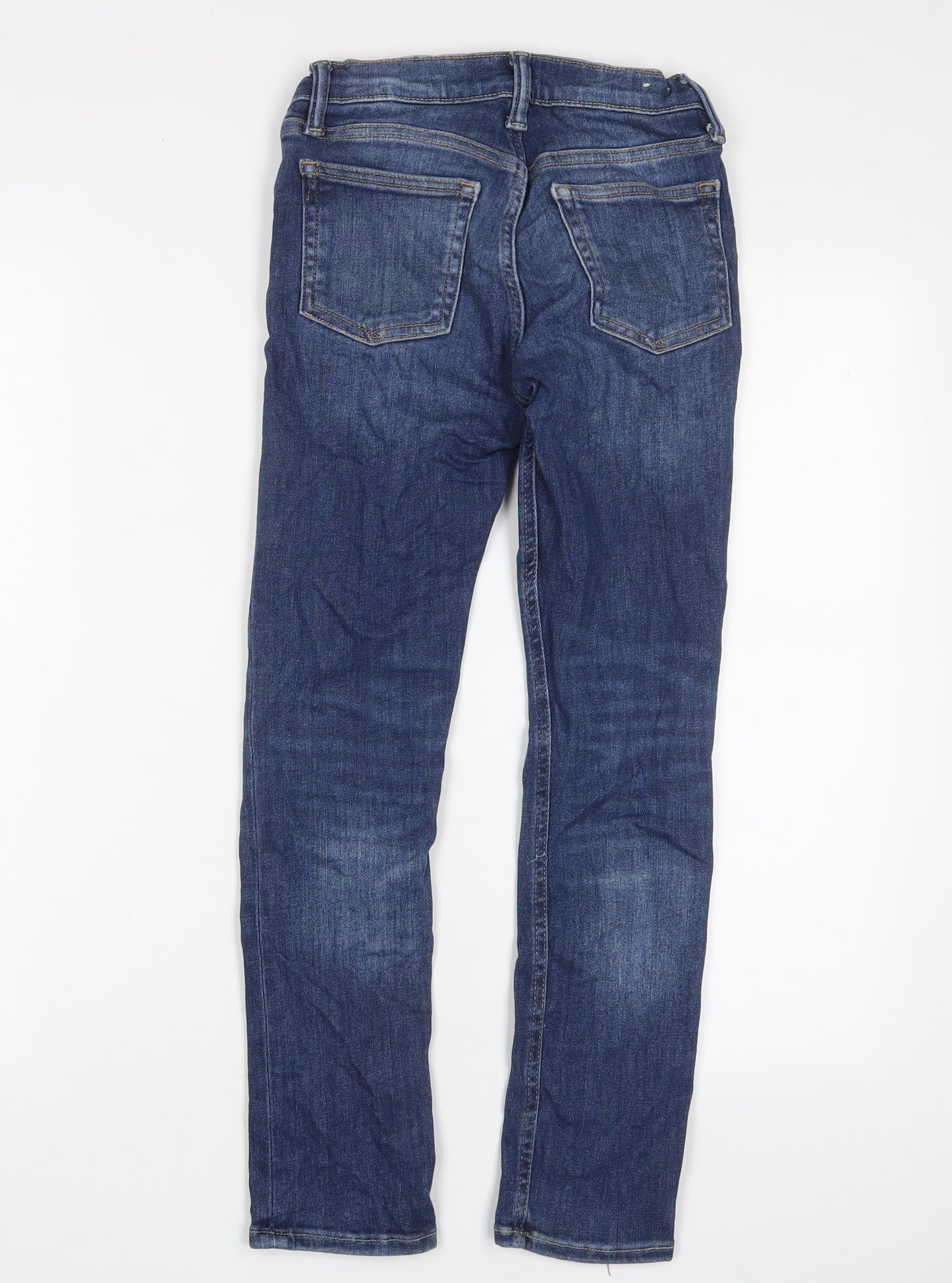 Gap Boys Blue Cotton Skinny Jeans Size 10-11 Years L24 in Regular Zip - Adjustable waist, Pockets