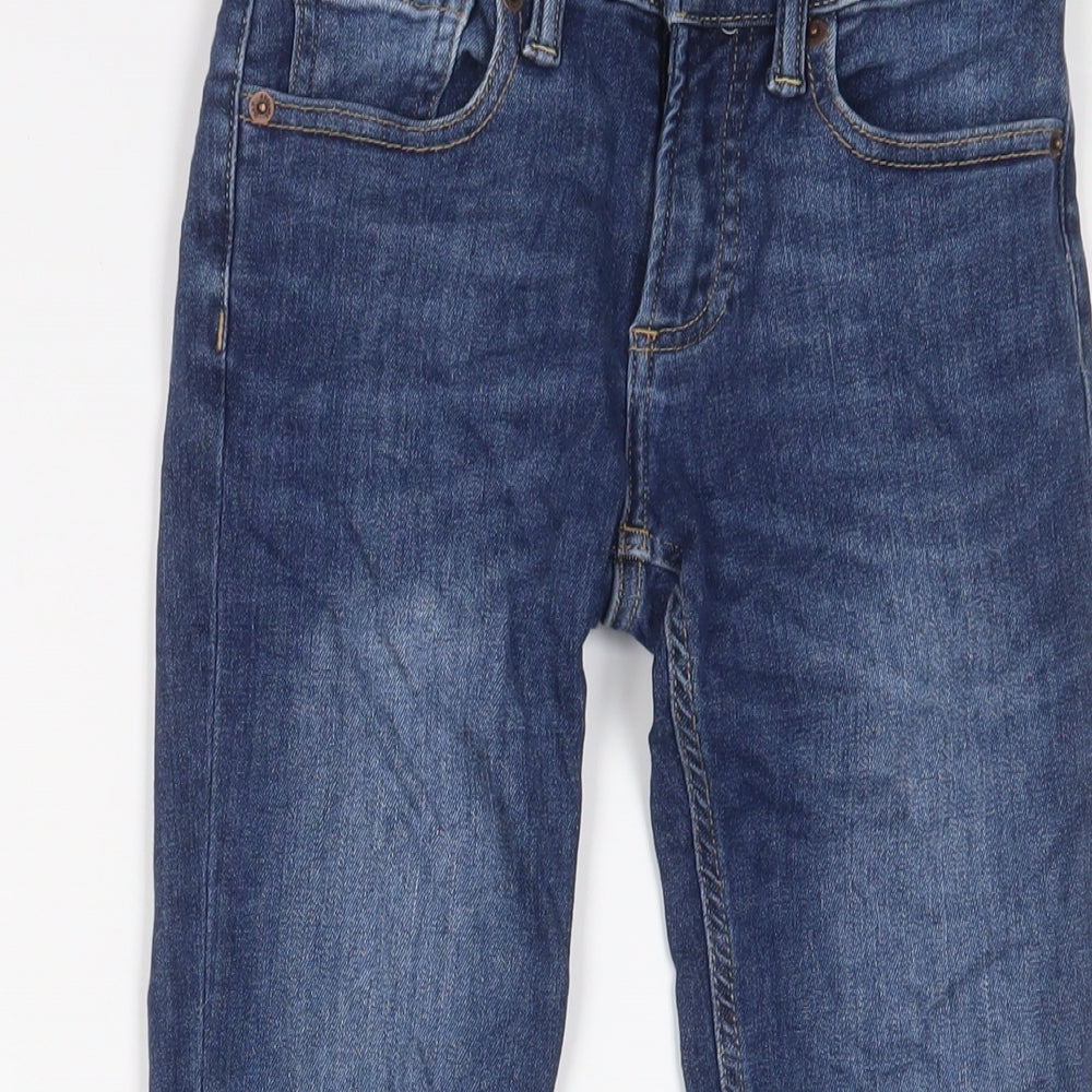 Gap Boys Blue Cotton Skinny Jeans Size 10-11 Years L24 in Regular Zip - Adjustable waist, Pockets