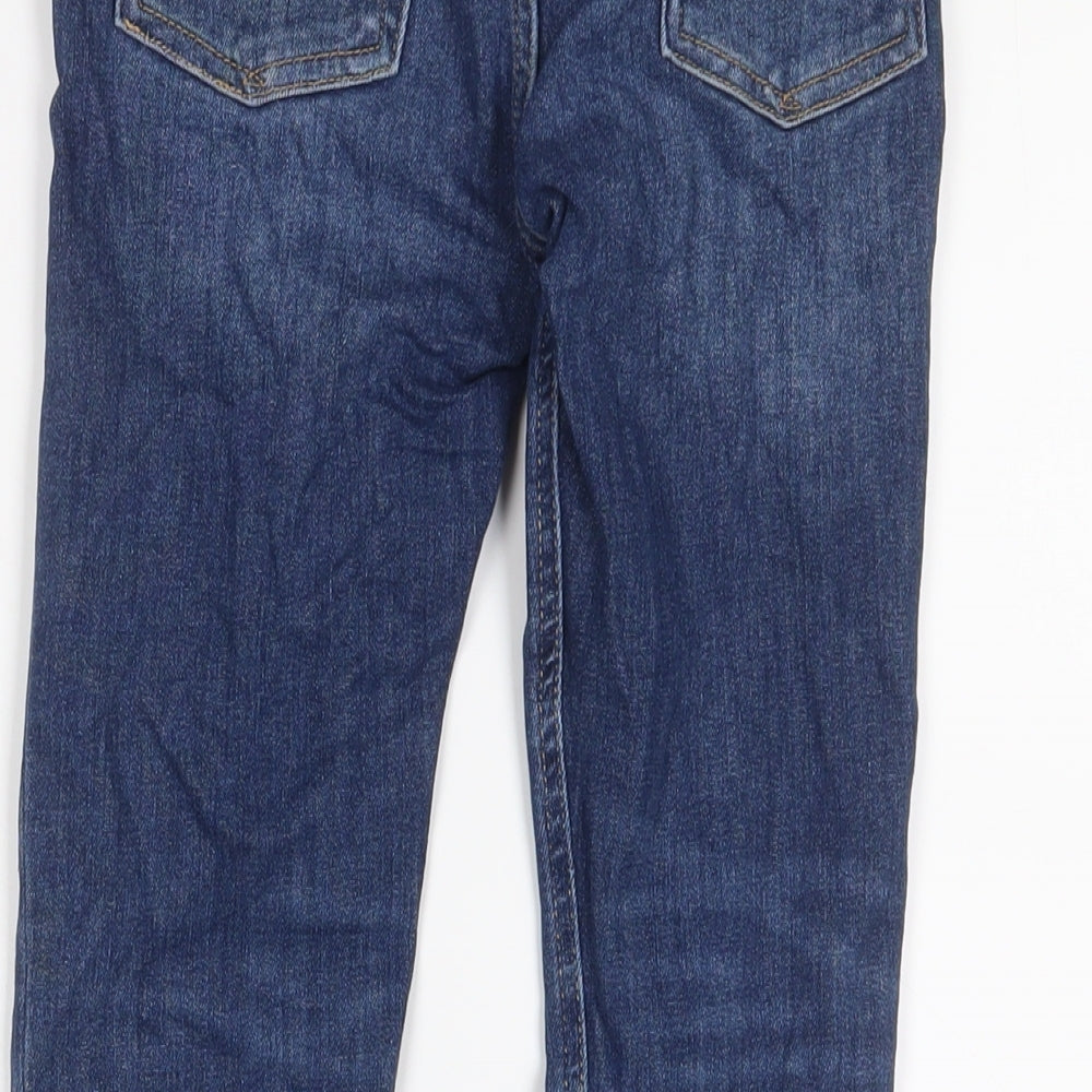 Gap Boys Blue Cotton Skinny Jeans Size 10-11 Years L24 in Regular Zip - Adjustable waist, Pockets