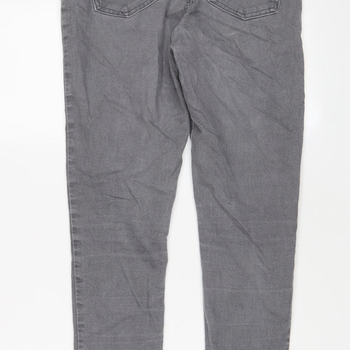 Marks and Spencer Womens Grey Cotton Jegging Jeans Size 12 L28 in Regular